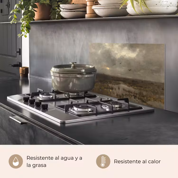 Salpicaderos de cocina - El pantano - Pintura de Anton Mauve — 2