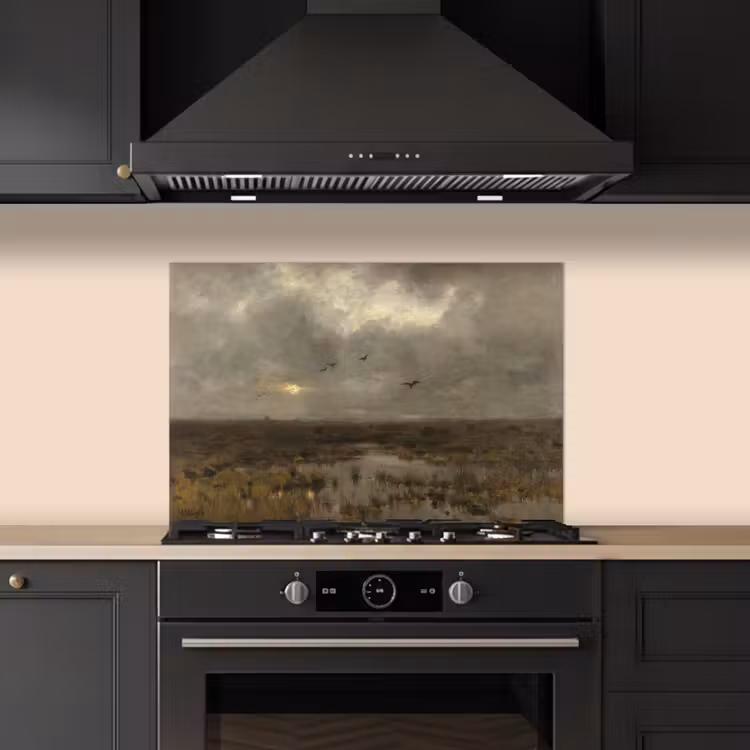Salpicaderos de cocina - El pantano - Pintura de Anton Mauve — 5