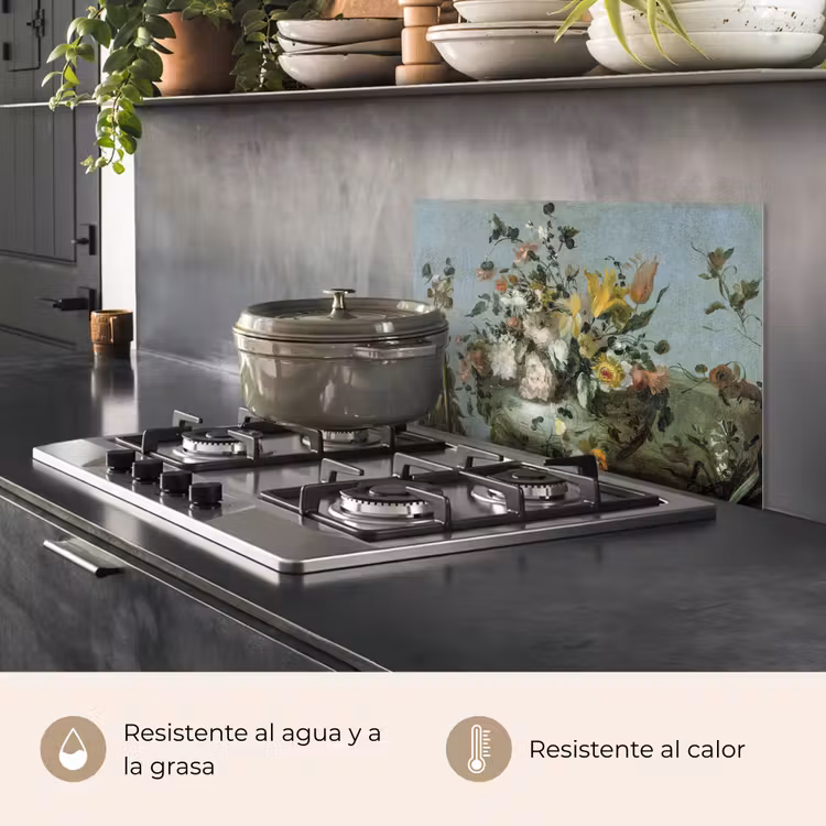 Salpicaderos de cocina - Flores - Maestros antiguos - Pintura al óleo — 2