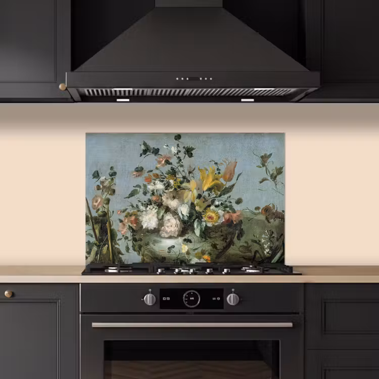 Salpicaderos de cocina - Flores - Maestros antiguos - Pintura al óleo — 5