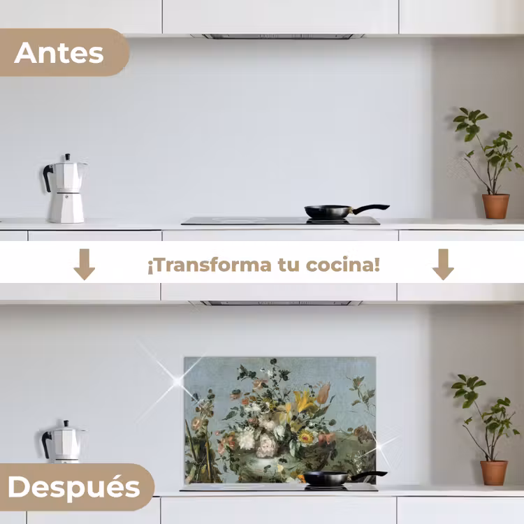 Salpicaderos de cocina - Flores - Maestros antiguos - Pintura al óleo — 7