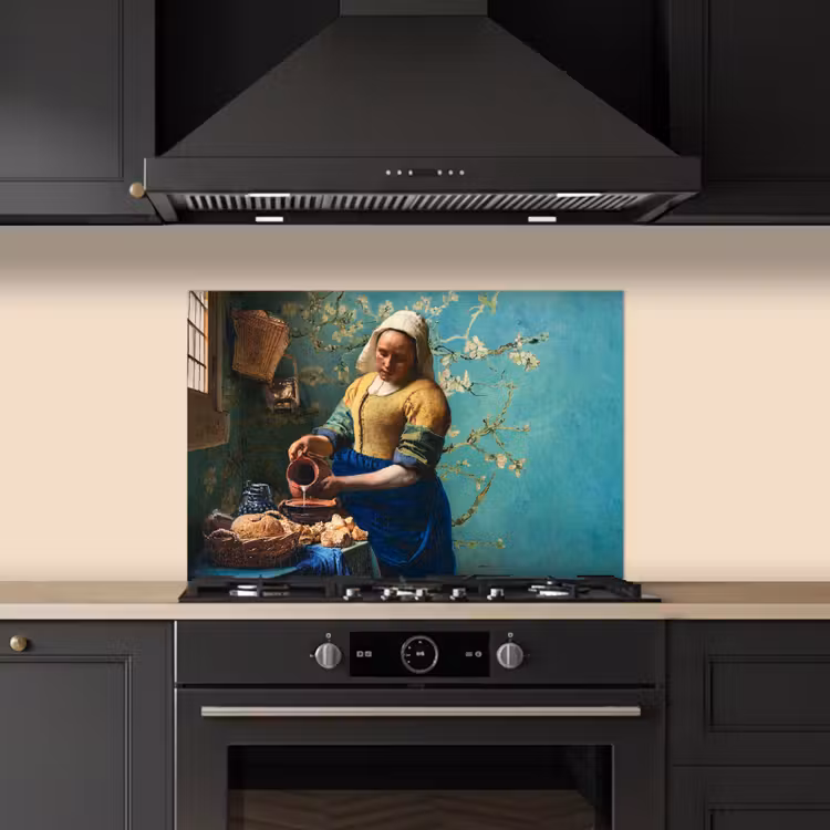 Salpicaderos de cocina - Lechera - Flor de almendro - Van Gogh - Vermeer - Pintura - Antiguos maestros — 5
