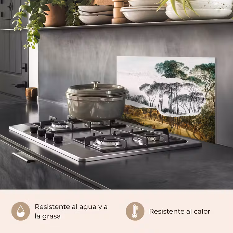 Salpicaderos de cocina - Paisaje italiano pinos paraguas - Arte - Hendrik Voogd - Pintura - Blanco y negro - Antiguos maestros — 2