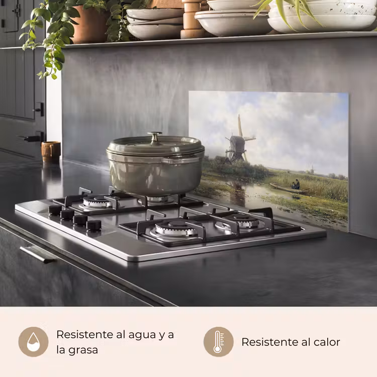 Salpicaderos de cocina - Molino - Willem Roelofs - Maestros antiguos - Arte — 2
