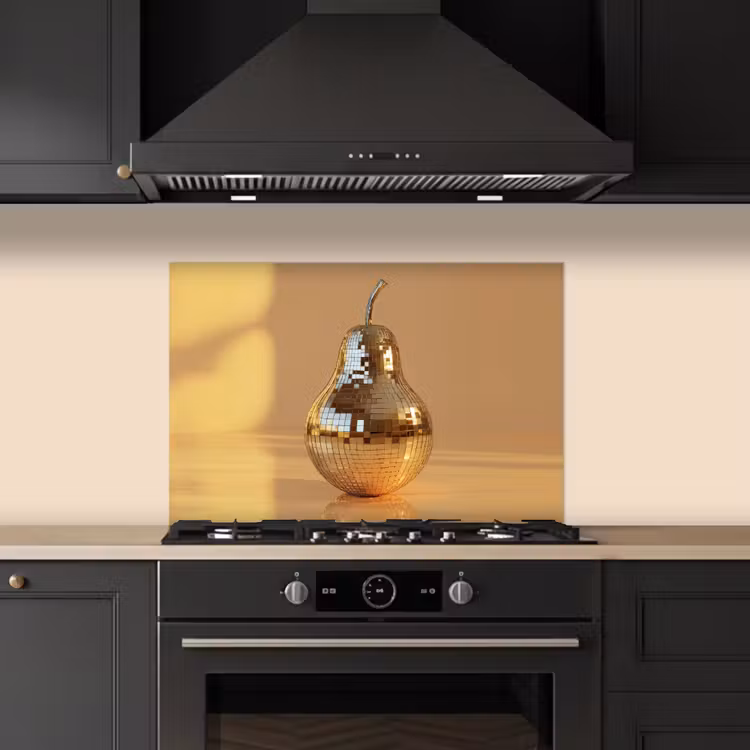 Salpicaderos de cocina - Oro - Disco - Purpurina - Pera — 5