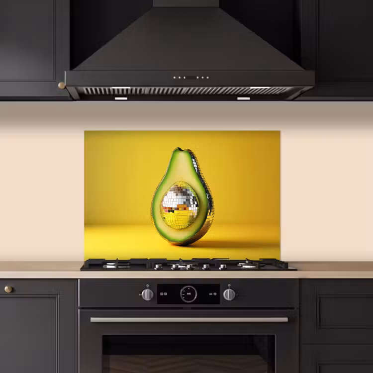 Salpicaderos de cocina - Aguacate - Discoball - Amarillo - Purpurina — 5