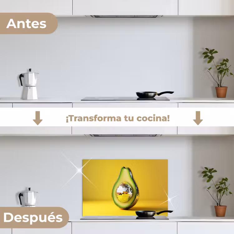 Salpicaderos de cocina - Aguacate - Discoball - Amarillo - Purpurina — 7