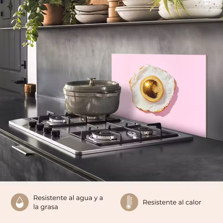 Salpicaderos de cocina - Huevo - Disco - Desayuno - Purpurina — 2