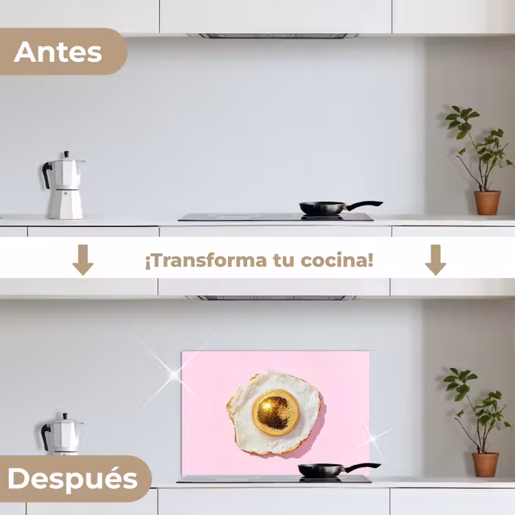 Salpicaderos de cocina - Huevo - Disco - Desayuno - Purpurina — 7
