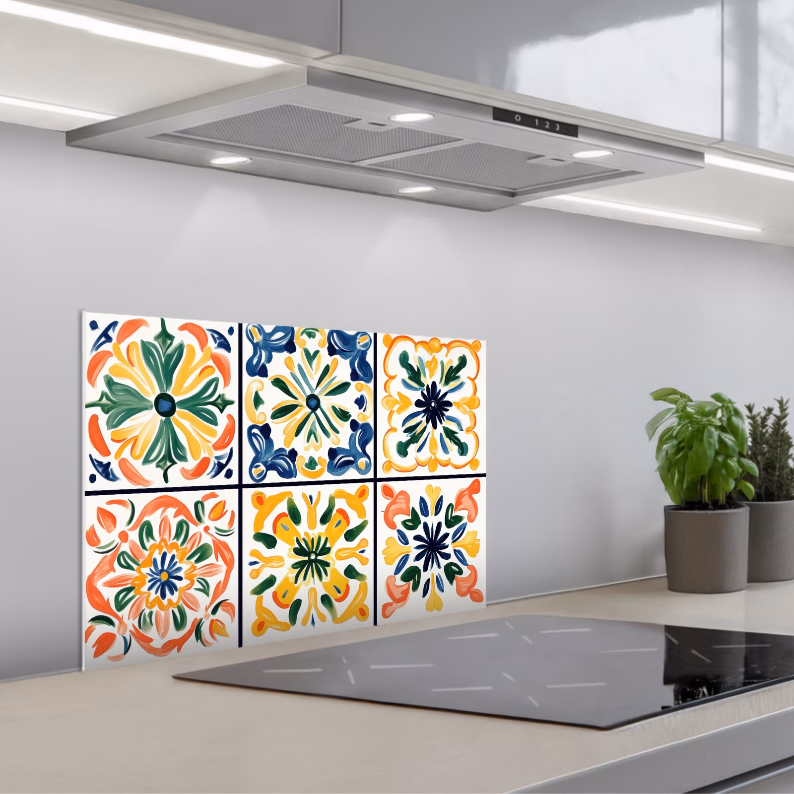 Salpicaderos de cocina - Español - Azulejos - Cerámica - Flores — 1