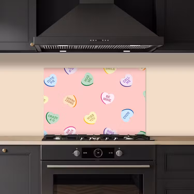 Salpicaderos de cocina - Corazón - Caramelo - Pastel - Texto — 5