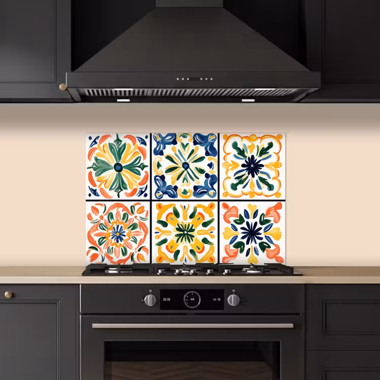 Salpicaderos de cocina - Español - Azulejos - Cerámica - Flores — 5