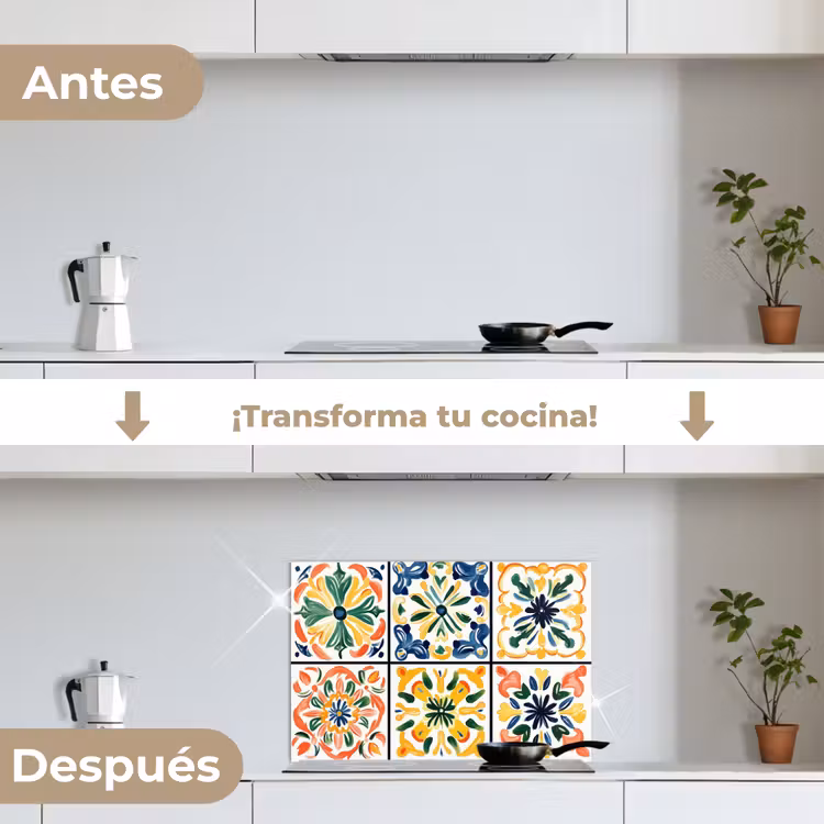 Salpicaderos de cocina - Español - Azulejos - Cerámica - Flores — 7