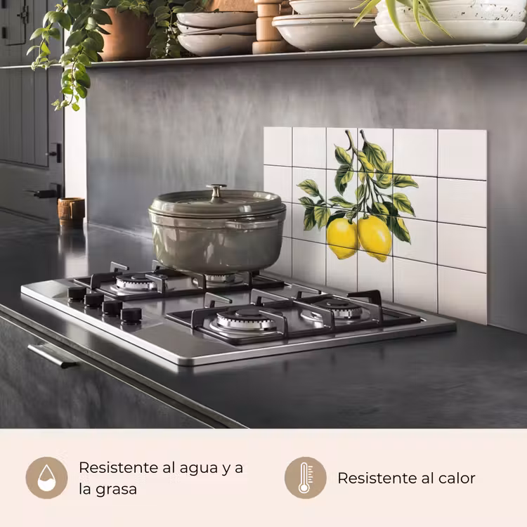 Salpicaderos de cocina - Limón - Decoración - Ramas — 2