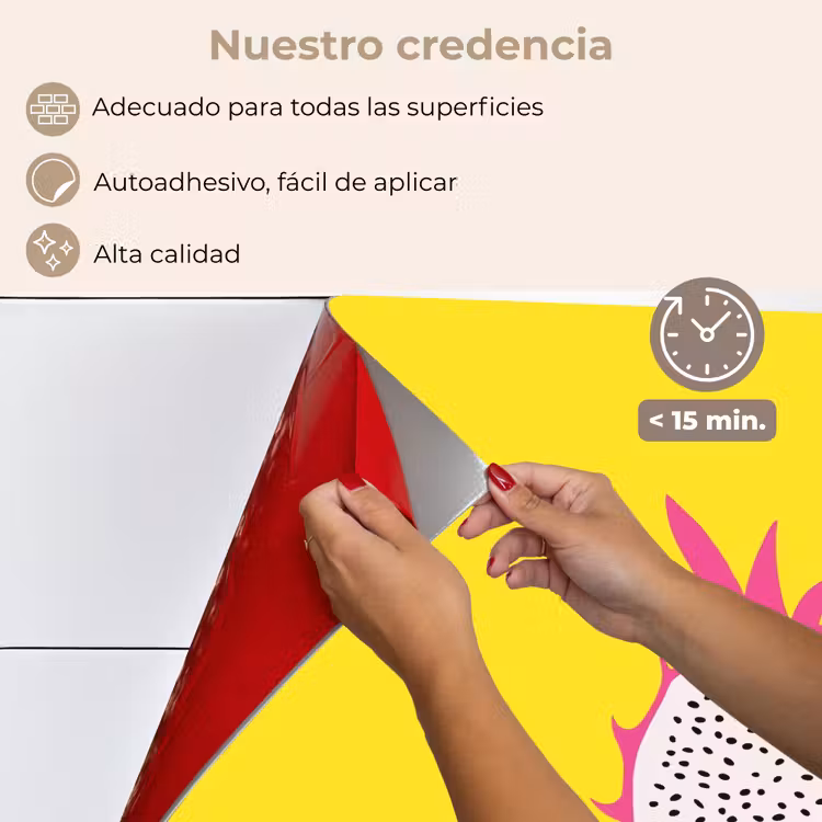 Salpicaderos de cocina - Ilustración - Fruta del dragón - Colorido — 4
