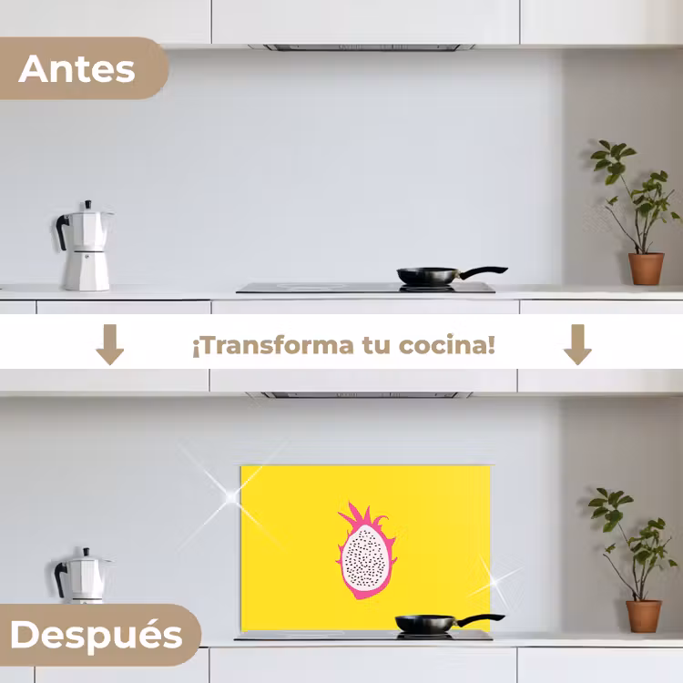 Salpicaderos de cocina - Ilustración - Fruta del dragón - Colorido — 7