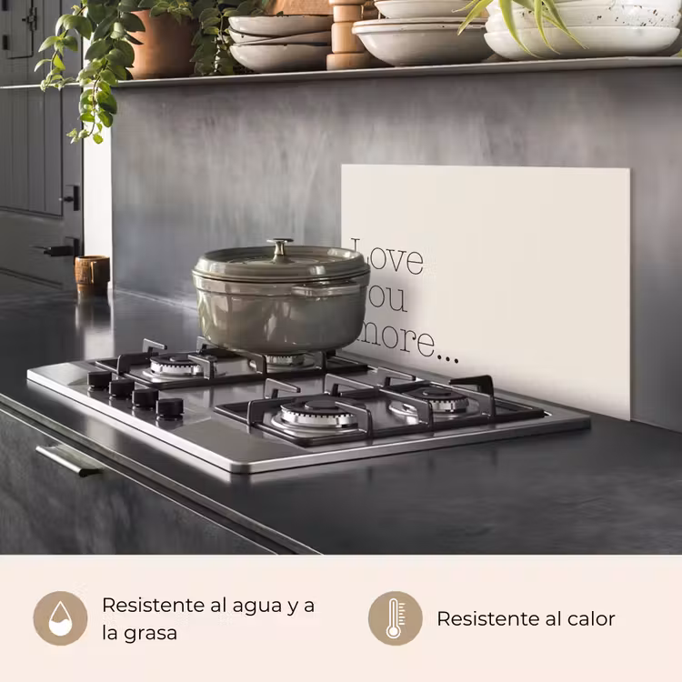 Salpicaderos de cocina - Minimalista - Amor - Beige — 2