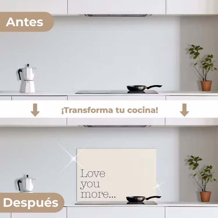 Salpicaderos de cocina - Minimalista - Amor - Beige — 7