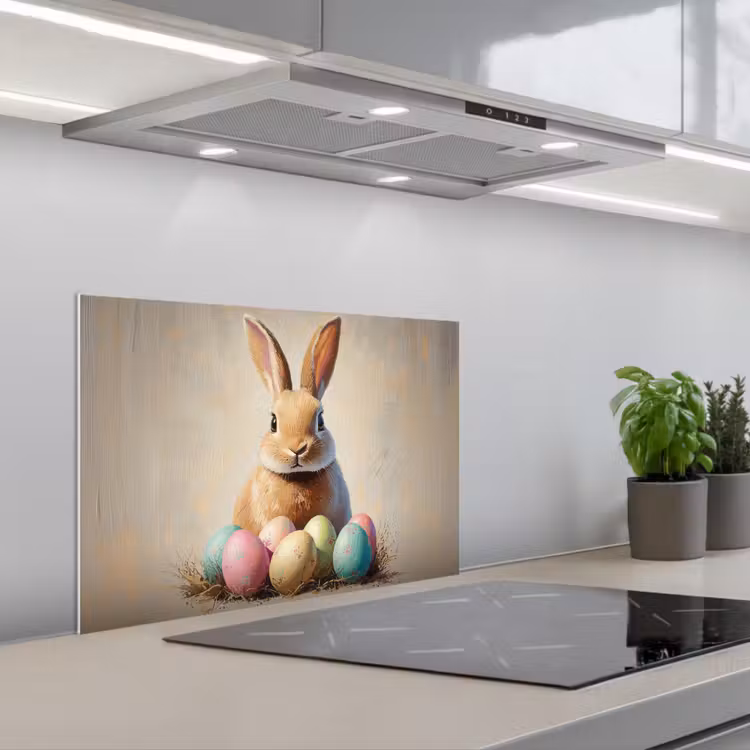 Salpicaderos de cocina - Conejo de Pascua - Pastel - Huevos — 1