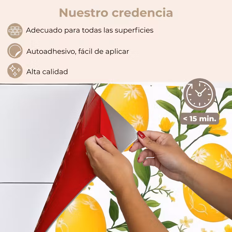 Salpicaderos de cocina - Flores - Huevos de Pascua - Amarillo — 4