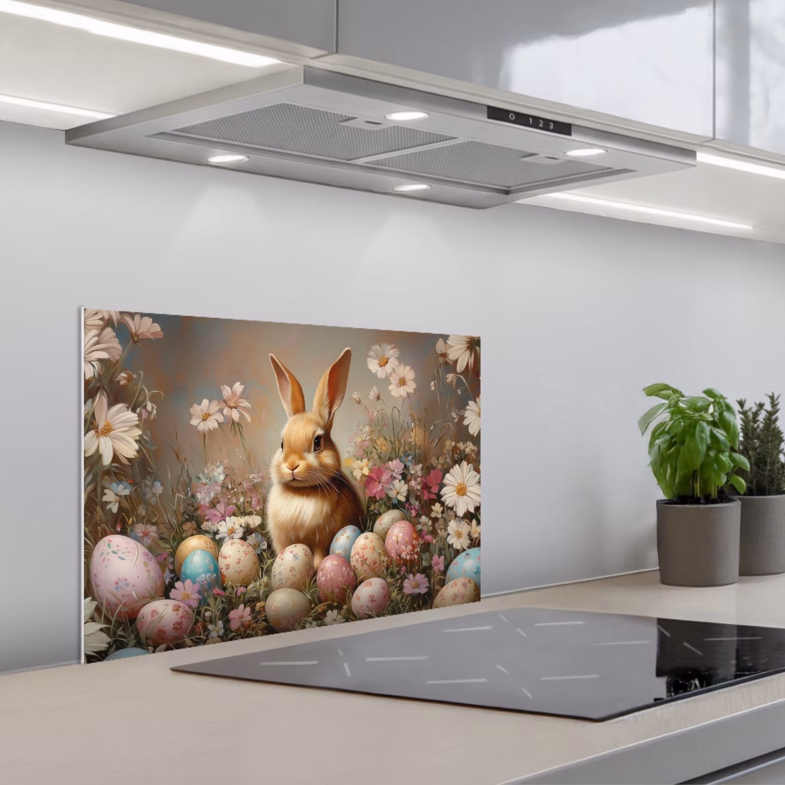 Salpicaderos de cocina - Conejo de Pascua - Primavera - Huevos de Pascua — 1
