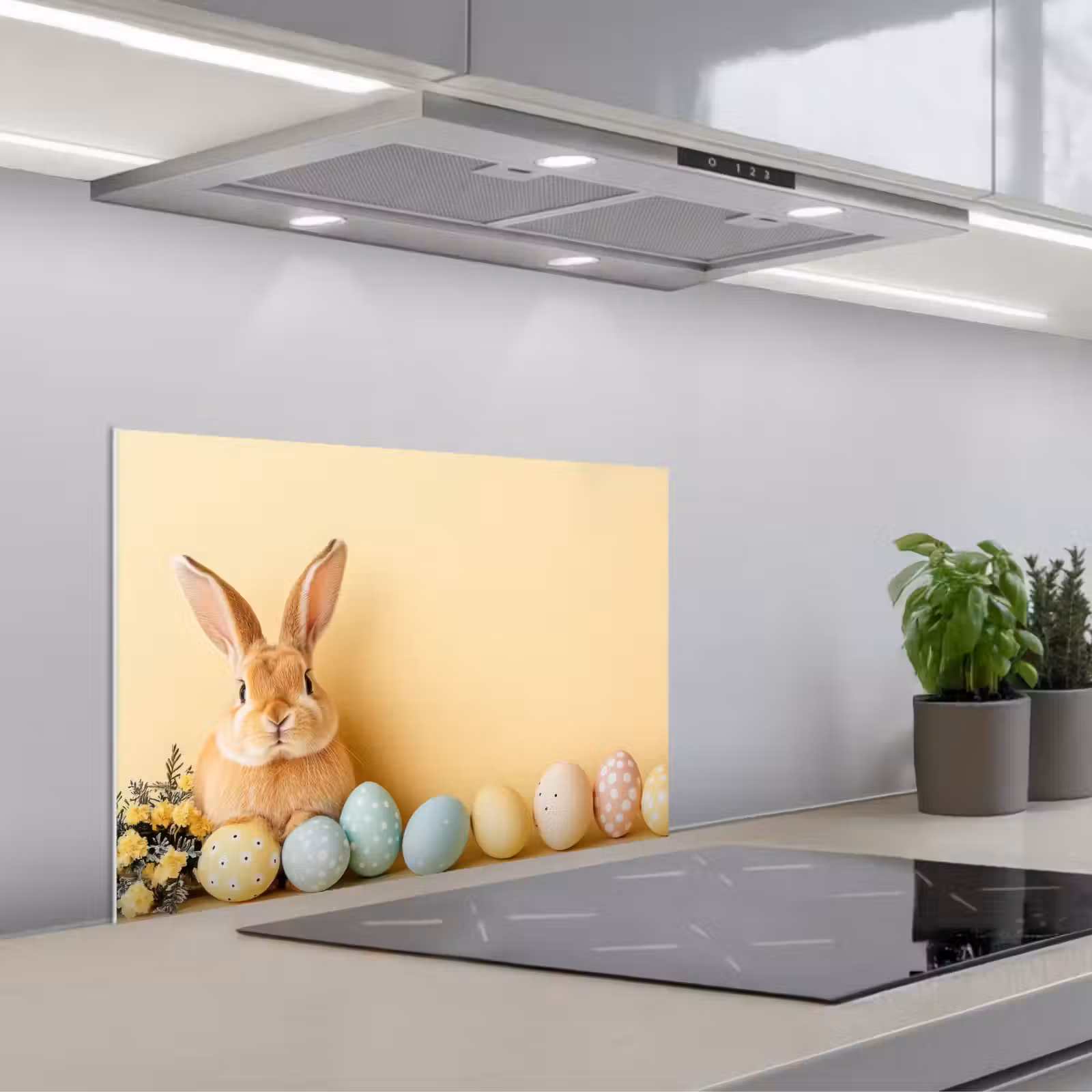 Salpicaderos de cocina - Huevos - Conejo - Tonos pastel — 1
