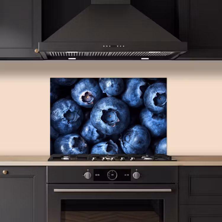 Salpicaderos de cocina - Bayas - Azul - Fruta — 5