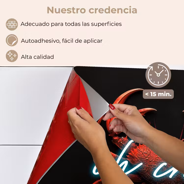 Salpicaderos de cocina - Cangrejo - Rojo - Neón - Cita — 4