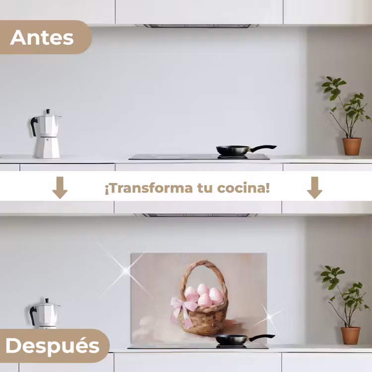 Salpicaderos de cocina - Cesta - Huevos - Rosa — 7