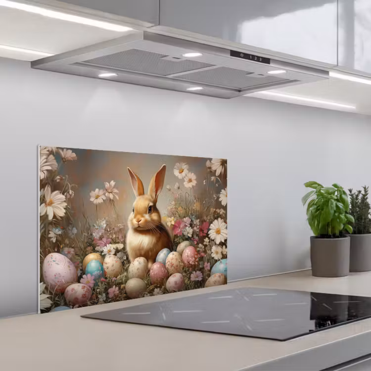 Salpicaderos de cocina - Conejo de Pascua - Primavera - Huevos de Pascua — 1