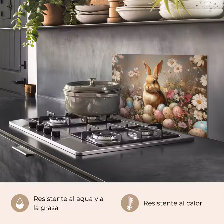 Salpicaderos de cocina - Conejo de Pascua - Primavera - Huevos de Pascua — 2