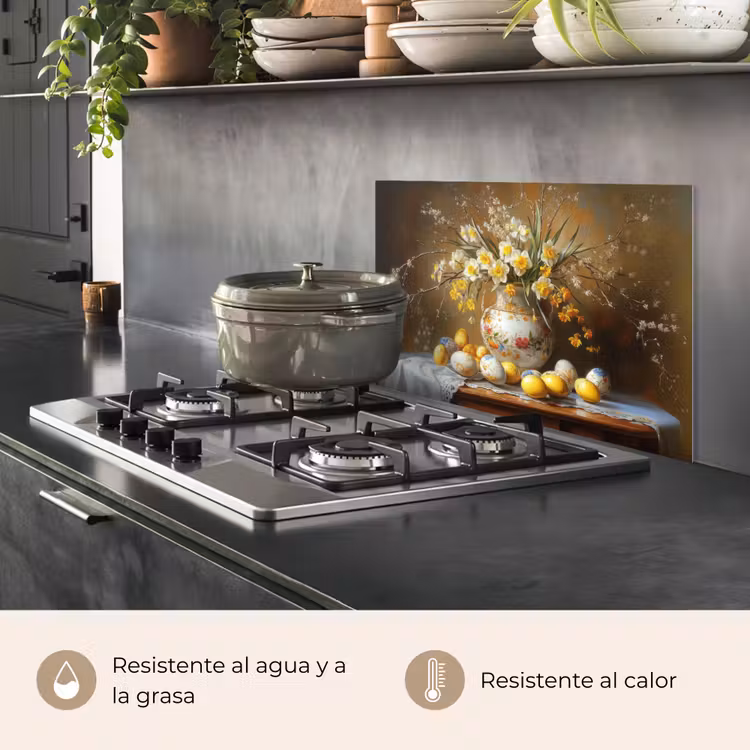 Salpicaderos de cocina - Huevos de Pascua - Naturaleza muerta - Jarrón — 2