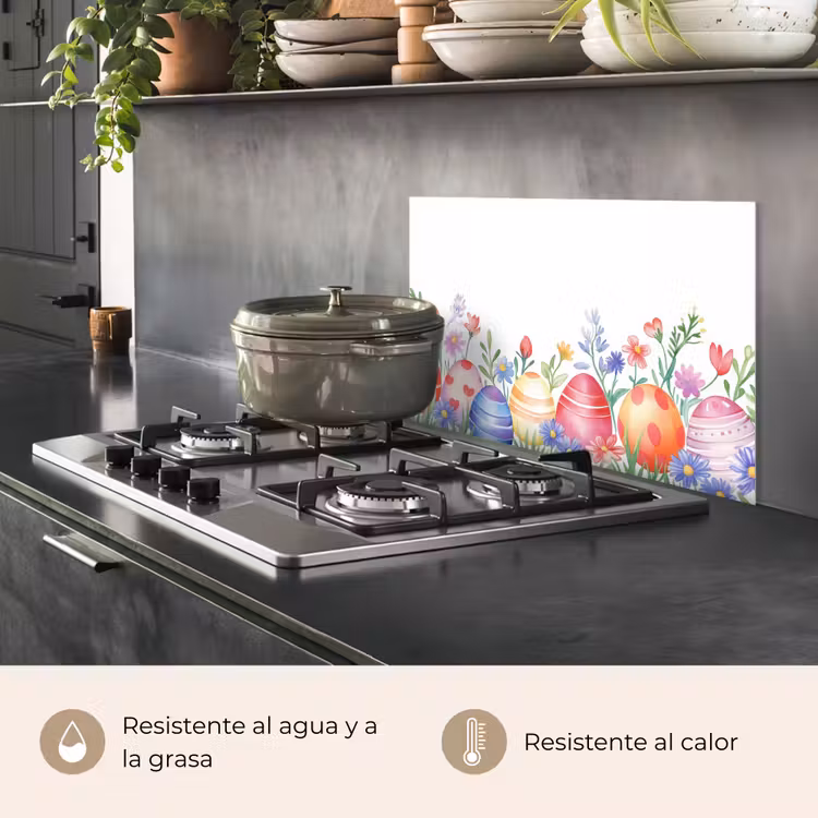 Salpicaderos de cocina - Jardín de flores - Colorido - Huevos — 2