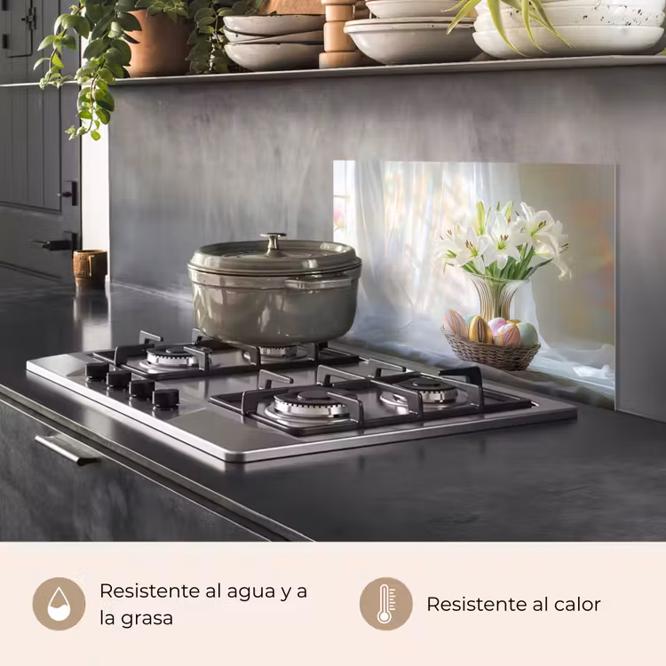 Salpicaderos de cocina - Jarrón - Huevos - Flores — 2