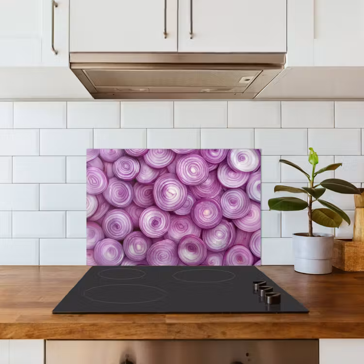 Salpicaderos de cocina - Morado - Cebollas - Primer plano — 3