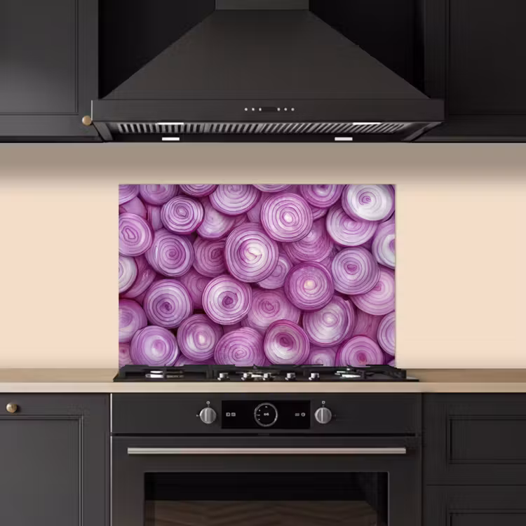 Salpicaderos de cocina - Morado - Cebollas - Primer plano — 5