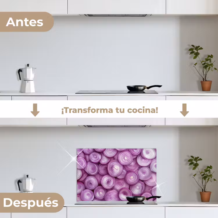Salpicaderos de cocina - Morado - Cebollas - Primer plano — 7