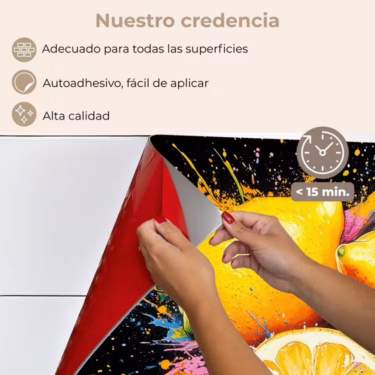 Salpicaderos de cocina - Limón - Graffiti - Colorido - Pintura - Moderno — 4