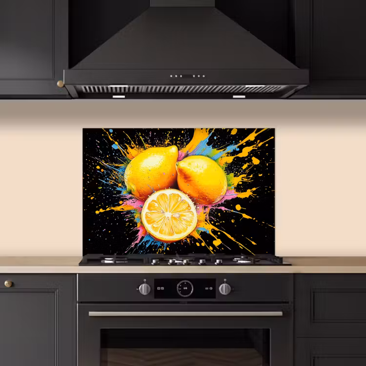 Salpicaderos de cocina - Limón - Graffiti - Colorido - Pintura - Moderno — 5