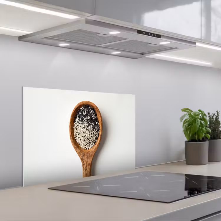 Salpicaderos de cocina - Cuchara - Sésamo - Blanco — 1