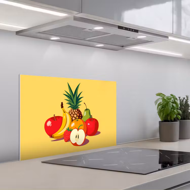 Salpicaderos de cocina - Frutas - Ilustración - Colorido — 1