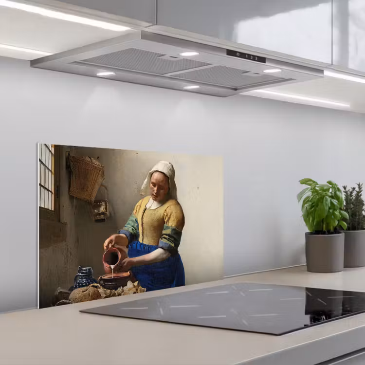 Salpicaderos de cocina - La lechera - Pintura de Johannes Vermeer — 1