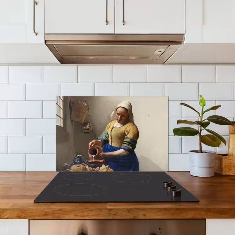 Salpicaderos de cocina - La lechera - Pintura de Johannes Vermeer — 3