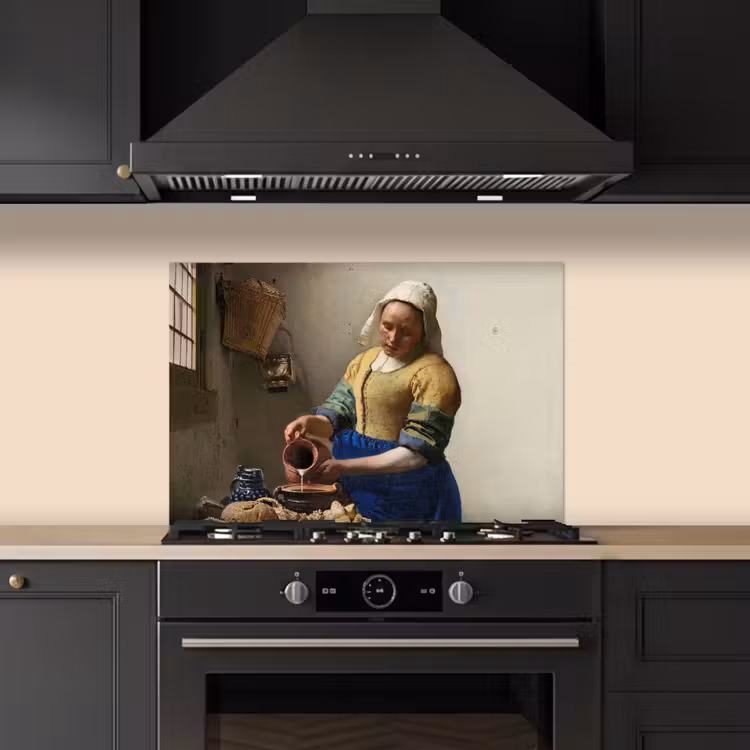 Salpicaderos de cocina - La lechera - Pintura de Johannes Vermeer — 5