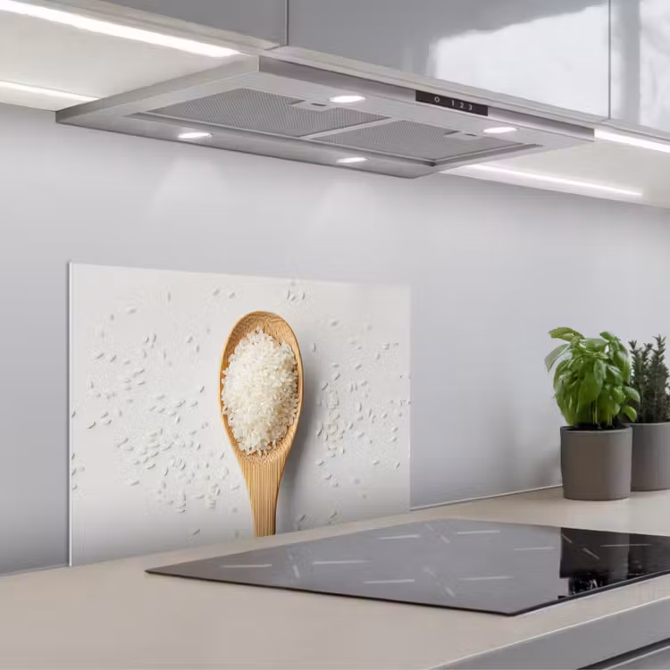 Salpicaderos de cocina - Madera - Cuchara - Arroz — 1