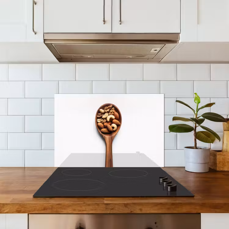 Salpicaderos de cocina - Nogal - Blanco - Madera — 3