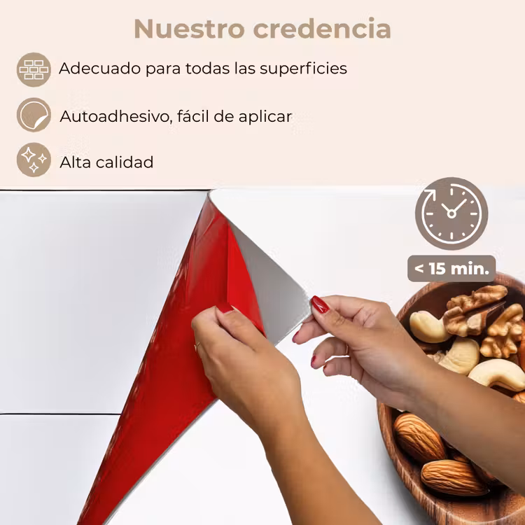 Salpicaderos de cocina - Nogal - Blanco - Madera — 4