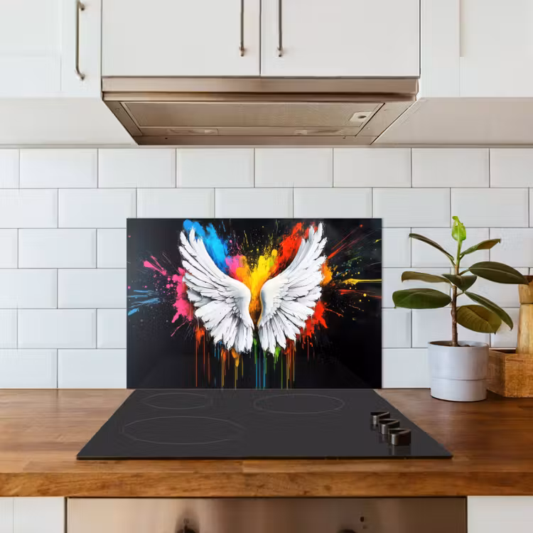 Salpicaderos de cocina - Alas - Salpicaduras de pintura - Colorido — 3