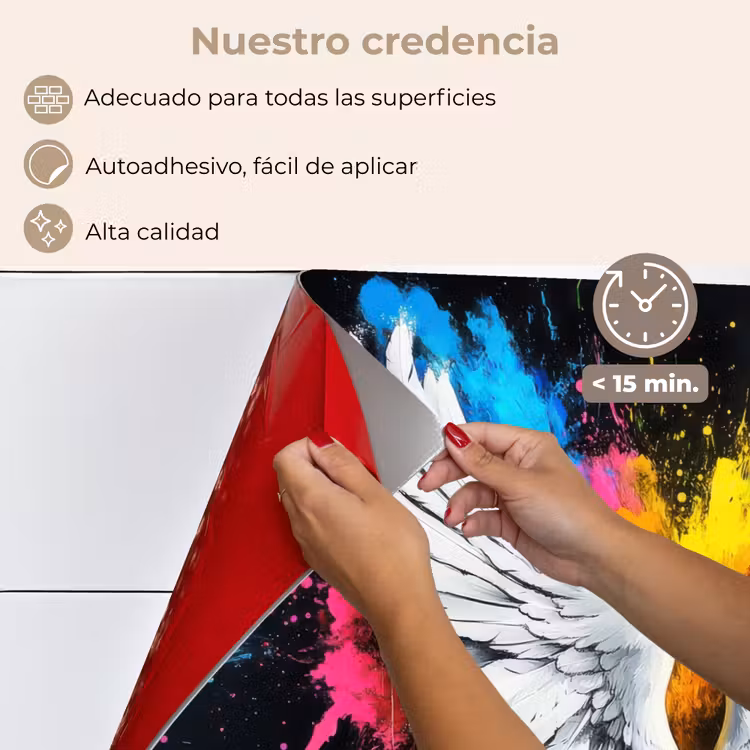 Salpicaderos de cocina - Alas - Salpicaduras de pintura - Colorido — 4