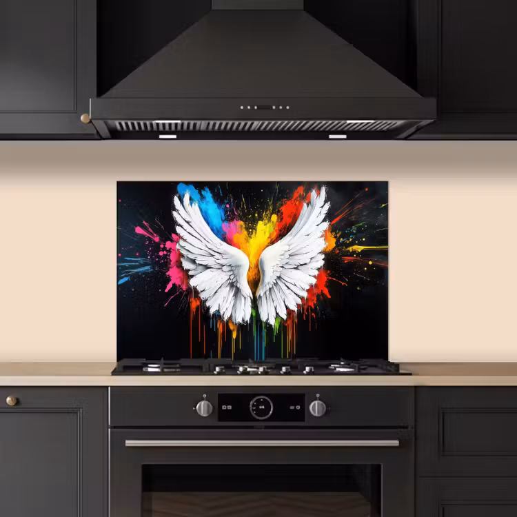 Salpicaderos de cocina - Alas - Salpicaduras de pintura - Colorido — 5